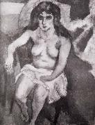 Jules Pascin Younger woman of Blue eye France oil painting artist